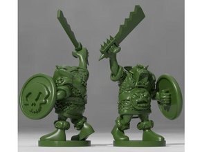 orc sergeant toy & game accessories dnd dungeons dragons mini miniature miniatures 3d print model - Mito3D