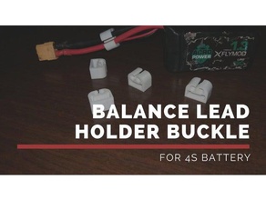 balance lead holder buckle 4s lipo battery 3d printing drone fvp quadcopter 3d print model - Mito3D