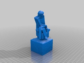 cubistic statue aleksis kivi people photogrammetry 3d print model - Mito3D