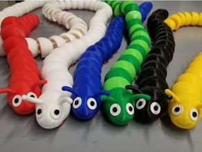 millepiedi La stampa 3d piegatura caterpillar comune u-giunto giunto universale worm 3d print model - Mito3D
