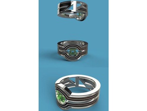 green lantern ring rings 3d print model - Mito3D