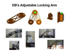db's adjustable locking arm household construction lamp mounting 3d print model - Mito3D