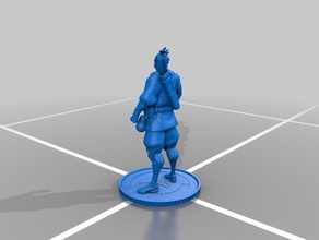 hanzo mini toy & game accessories d&d dungeons dragons shimada miniature overwatch 3d print model - Mito3D
