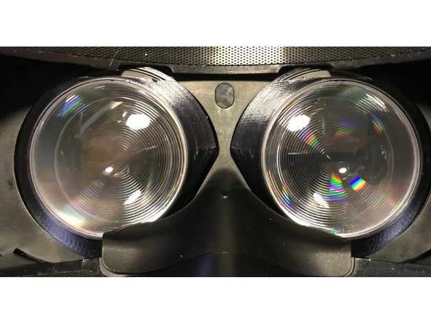 htc vive 43mm prescription eyeglass lens adapter video games 3D print model - Mito3D