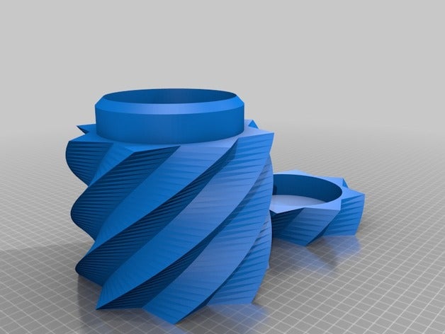 my customized parametric twisted star box containers 3D print model - Mito3D