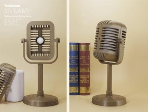 retro microphone lamp decor bulb gift tbulb toolmoon 3d print model - Mito3D