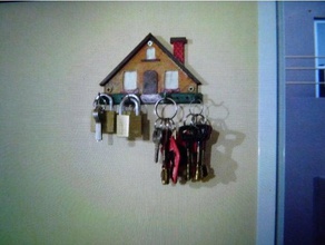 Schlüsselhalter - Organisation casa home keychain Schlüssel llavero porta llaves 3d print model - Mito3D
