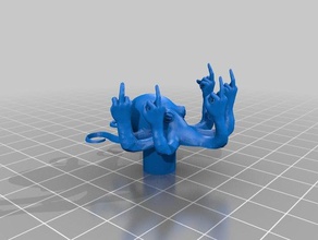 fucktopus extruder knob cr-10 3d printer accessories fun 3d print model - Mito3D