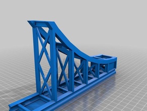 modello di ferrovia truss ponte ad arco, ho tagliato a metà hobby 3d print model - Mito3D