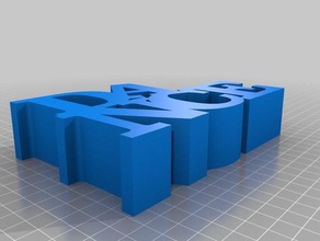 mia-word-Ding Skulpturen kundengebundene 3d print model - Mito3D