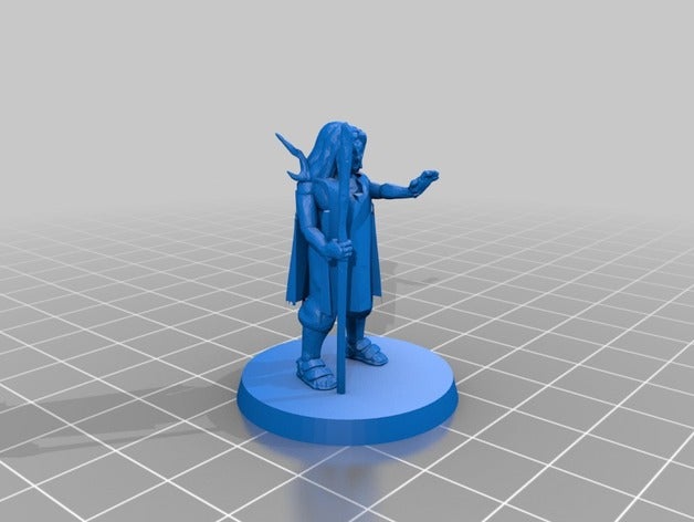 herói druida modelos 28mm boardgame fantasia miniatura rpg tampo de mesa 3D print model - Mito3D