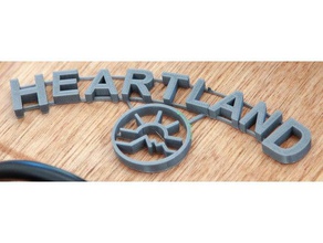 heartland signe émission de télévision les signes et logos gâteau topper cheval ranch 3d print model - Mito3D