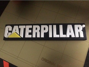 logo caterpillar cat chenille 3d print model - Mito3D