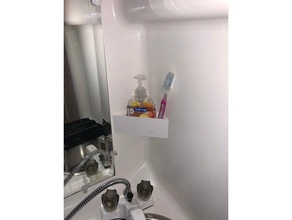 sapone molle titolare rv bagno porta contenitore angolo del morbido nastro biadesivo spazzolino da denti in un stick contengono 3d print model - Mito3D