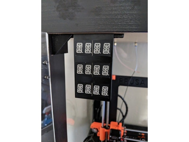 triple adafruit segmentierte Anzeige Fall - Elektronik 14-segment-display 7-segment-Anzeige 7-segment-led 3D print model - Mito3D