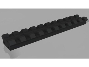 táctica de ferrocarril 21mm v12 y v25 compatible arma fuego nerf pistola táctico 3d print model - Mito3D