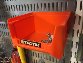 tactix plastic tray bin adapter elfa utility board organization hook small storage 3d print model - Mito3D