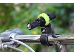 bicycle mount holder aaa flashlight sport & outdoors led light 3d print model - Mito3D