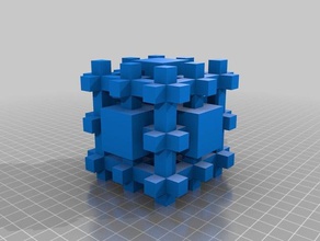 menger's sponge complement 2 math art menger 3d print model - Mito3D