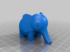 el elefante a los animales 3d print model - Mito3D