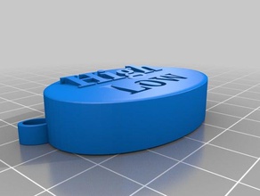 high-low keychain gadgets 3d print model - Mito3D