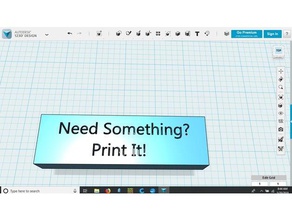 necessidade de impressão A 3d sinal o design meme palavras 3d print model - Mito3D
