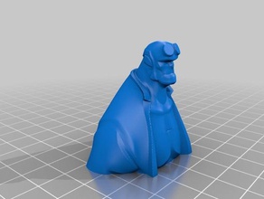 hellboy busto las esculturas 3d print model - Mito3D