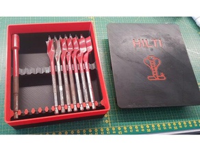 spade drill bit box tool holders & boxes 3d print model - Mito3D
