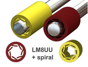 lm8uu espiral & linear Impressora 3d de peças rolamento 3d print model - Mito3D