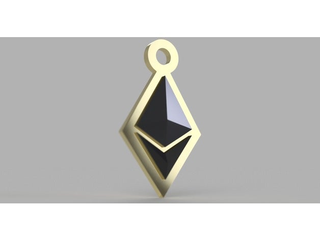 ethereum pendant cryptocurrency 3D print model - Mito3D