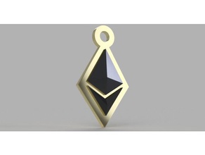 ethereum pendant cryptocurrency 3d print model - Mito3D