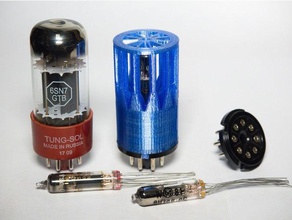 submini tubo de vácuo assembleia octal sockets o áudio adaptador audiófilo subminiatura 3d print model - Mito3D