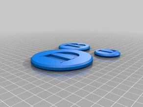 poker buttons toys & games hold'em texas 3d print model - Mito3D