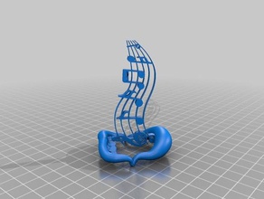 Musik Mund Skulpturen 3d print model - Mito3D