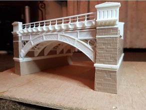 oo ho início férreas, de ferro fundido, ponte pedra do cais edifícios e estruturas modelo ferroviário 3d print model - Mito3D