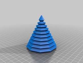 albero di natale 10seg 10sides arredamento su misura 3d print model - Mito3D