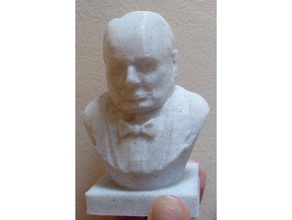 winston churchill busto sculture 3d print model - Mito3D