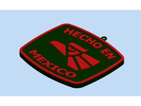 hecho méxico chave de cadeia chaveiros chaveiro chaves mexicano o 3d print model - Mito3D
