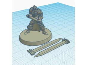 guts berserk miniature 28mm toys & games 28mmscale action figure anime boardgame boardgames dnd dungeons dragons frostgrave miniatures mordheim pathfinder roleplaying rpg wargames wargaming 3d print model - Mito3D