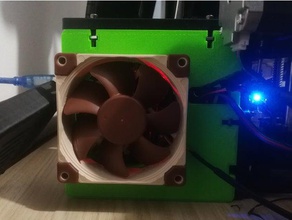 anycubic placa-mãe do ventilador suporte de parede Impressora 3d peças prusa i3 fã noctua ventoinha 80mm 3d print model - Mito3D