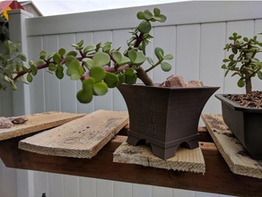 semi cascada maceta de bonsai - soportar al aire libre y jardín 3d print model - Mito3D