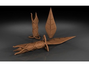 dager props blade dagger knife leaf 3d print model - Mito3D