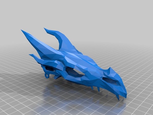 dragão caveira skyrim - articulado animais articulada do crânio 3D print model - Mito3D