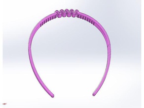 simple hair band ripples help flexibility pla works fits kids & adults accessories fashion wearable 3d print model - Mito3D
