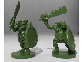 orc troopers toy & game accessories d&d dnd dungeons dragons miniature tabletop gaming wargaming 3d print model - Mito3D