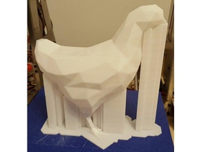 low-poly Huhn Tiere 3d print model - Mito3D