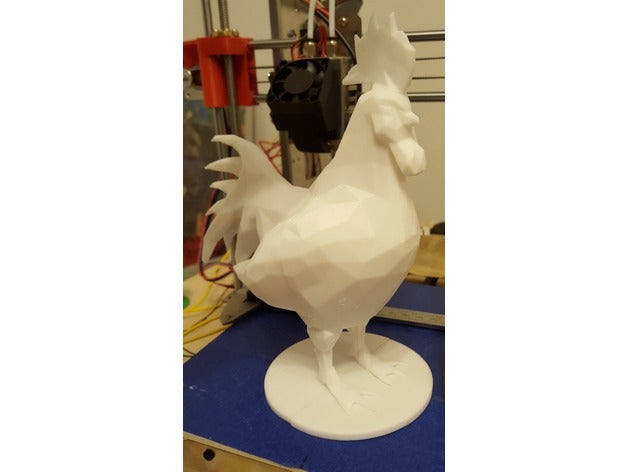 low poly coq animaux 3D print model - Mito3D