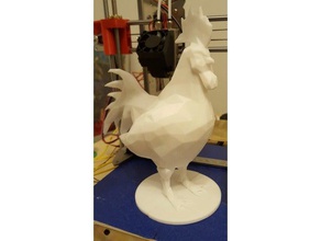 low poly coq animaux 3d print model - Mito3D
