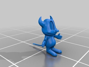 beastie free bsd mascot art freebsd keychain sculpture toy 3d print model - Mito3D