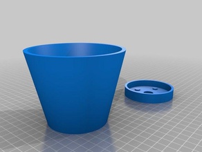 plant pot simple outdoor & garden 3d print model - Mito3D